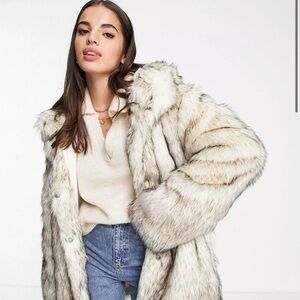 ASOS Design Faux Fur Oversized Coat